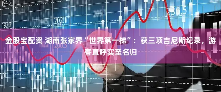 金股宝配资 湖南张家界“世界第一梯”：获三项吉尼斯纪录，游客直呼实至名归